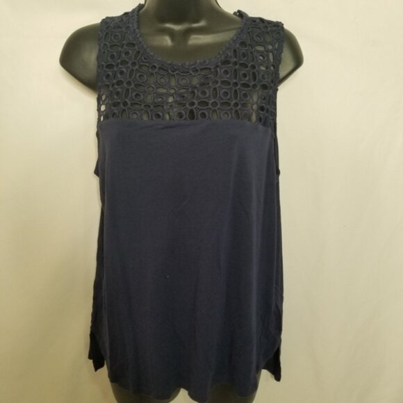 H M hi low tank top with lace detail - Picture 1 of 8